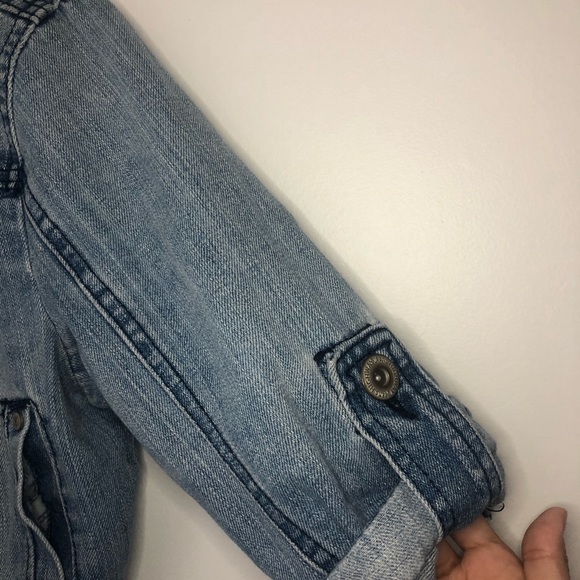 Blue cropped jean jacket - Picture 4 of 6